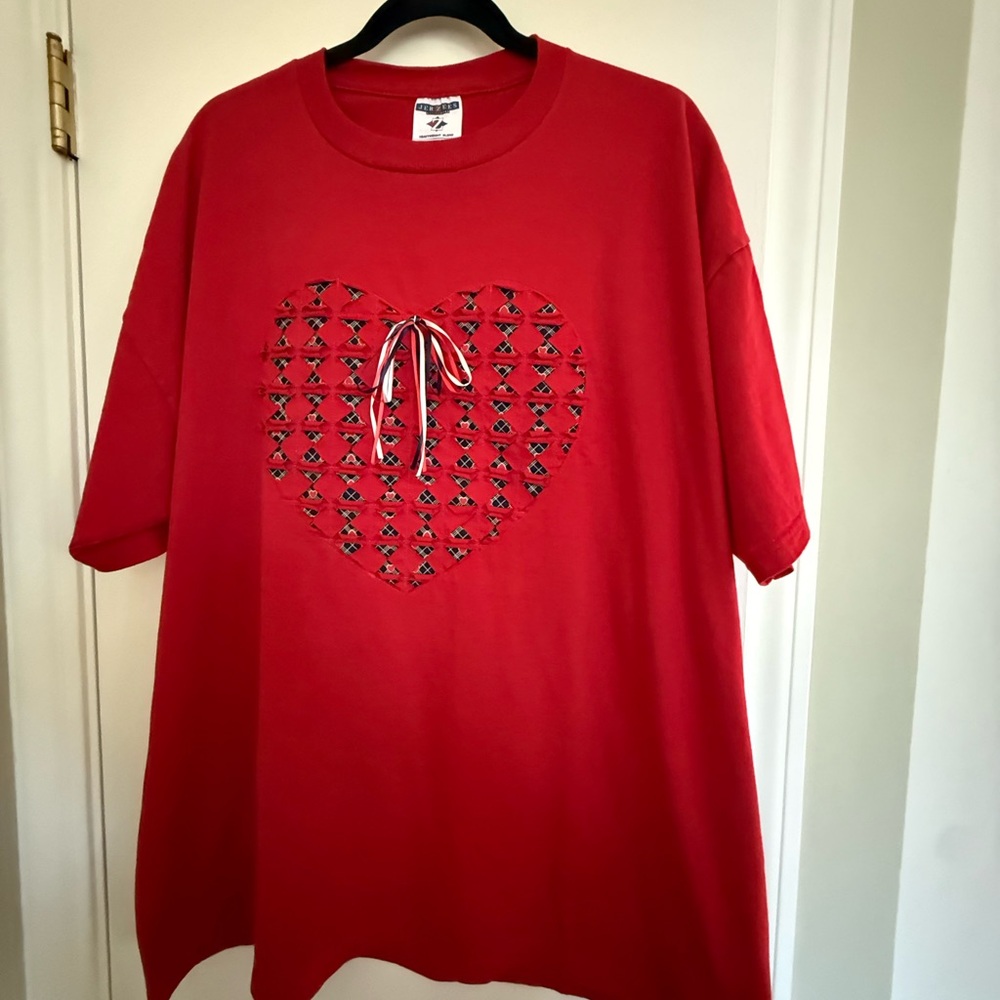Jerzees Handmade Heart Red Heavyweight Blend T-Shirt